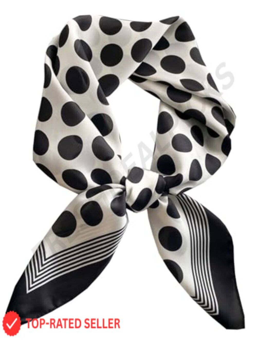 Silky Polyester Satin Square Neck Scarf Headband Hair Wrap 27.5in